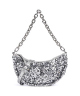 Abro Sequins Moon Skuldertaske silver