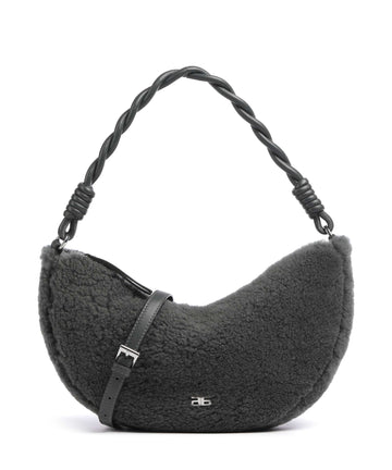 Abro Shearling Moon Skuldertaske grey
