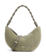 Abro Shearling Moon Skuldertaske siena