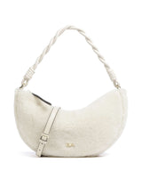Abro Shearling Moon Skuldertaske milk