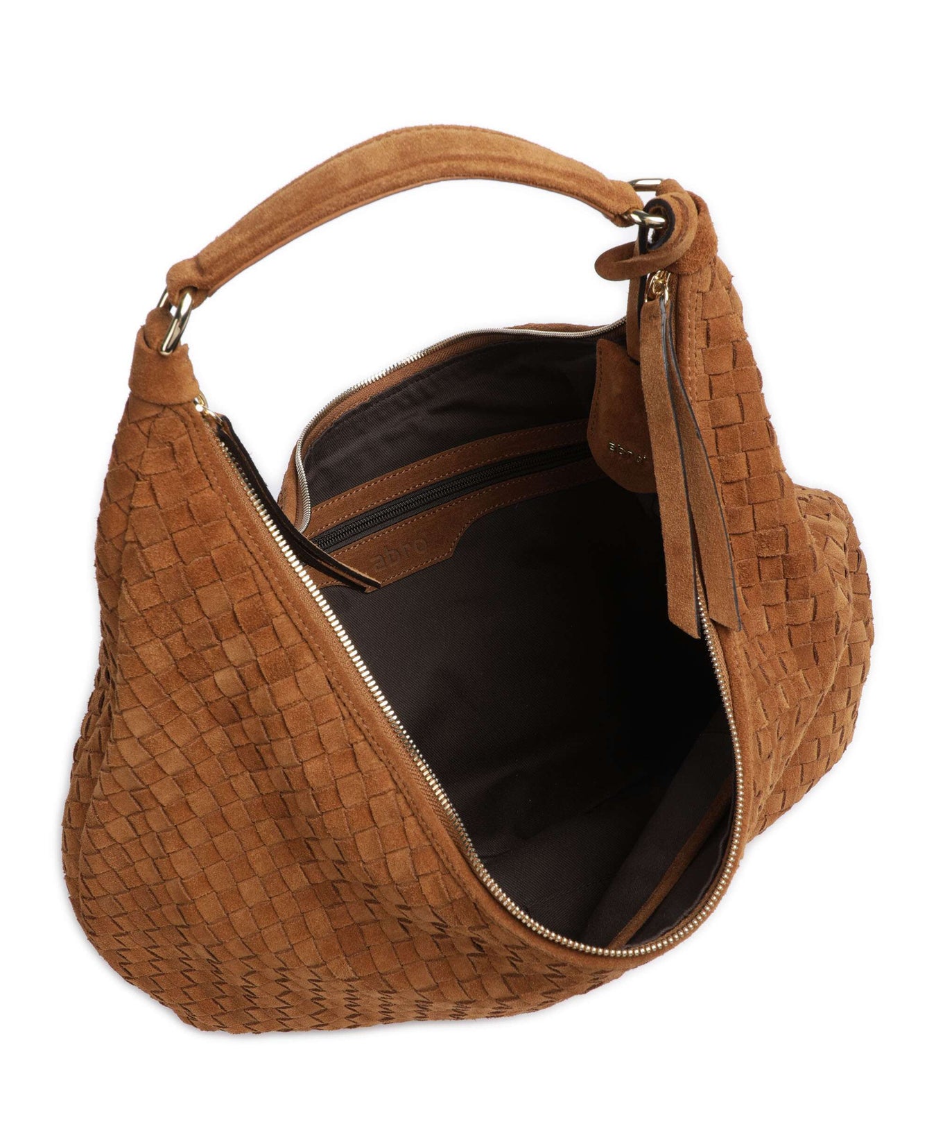 Abro Suede Nana Hobo bag cuoio