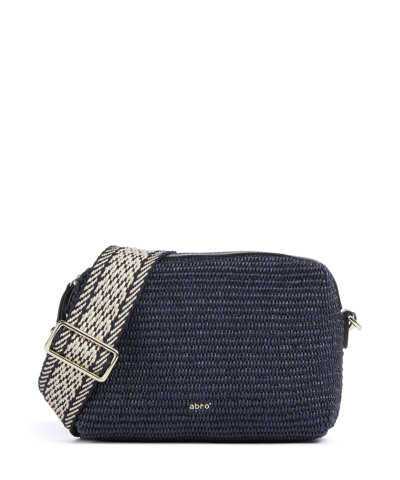 Abro Raffia Kaia Crossbody bag navy