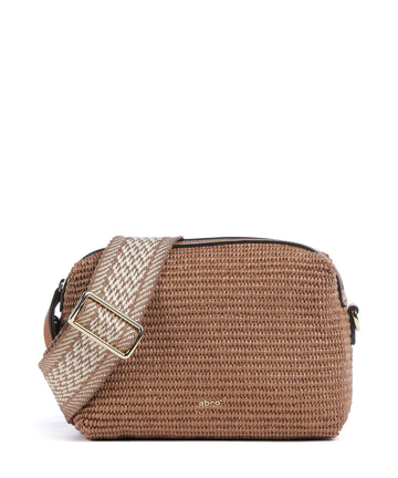 Abro Raffia Kaia Crossover taske cuoio