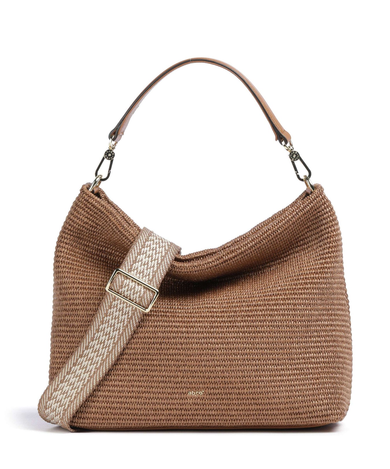 Abro Raffia Kaia Hobo bag cuoio