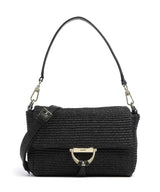 Abro Raffia Temi Skuldertaske black/gold