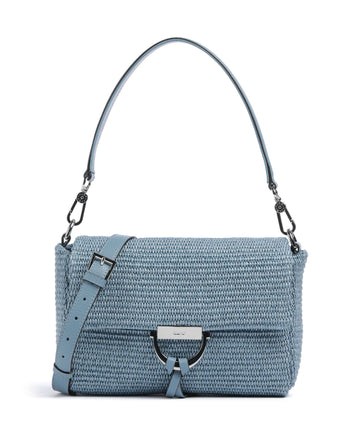 Abro Raffia Temi Skuldertaske light blue/fairy