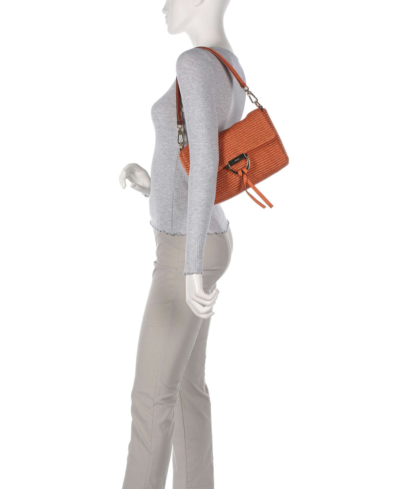 Abro Raffia Temi Shoulder bag orange