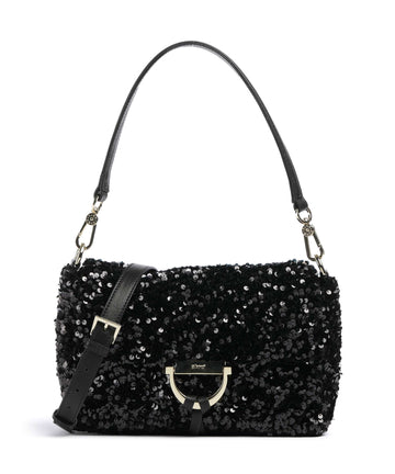 Abro Sequins Temi Skuldertaske black/gold