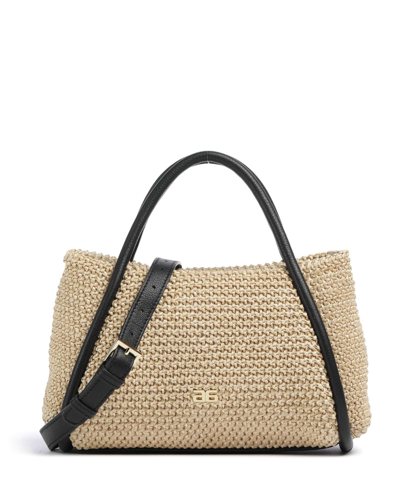 Abro Maglia Raffia Willow Handbag natural/black