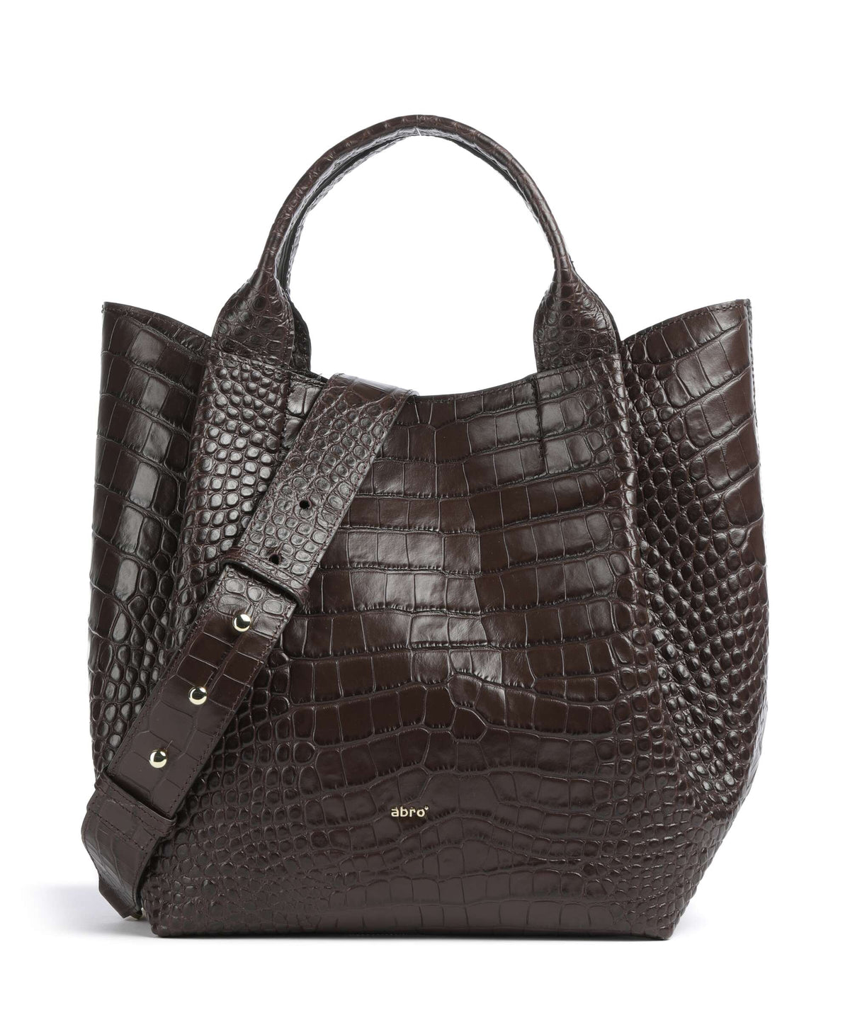 Abro Cocco Mondial Essential Medium Handbag dark brown