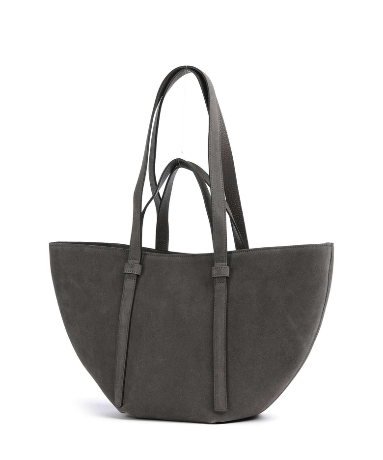 Abro Suede Cosmo Medium Tote bag grey