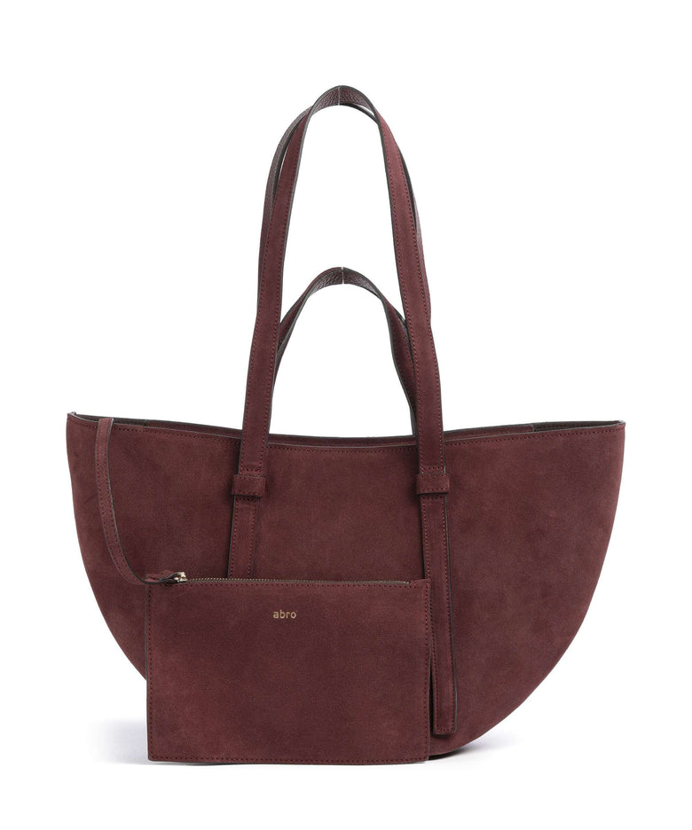 Abro Suede Cosmo Medium Tote bag bordeaux