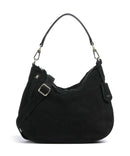 Abro Suede Juna Small Hobo bag black/gold
