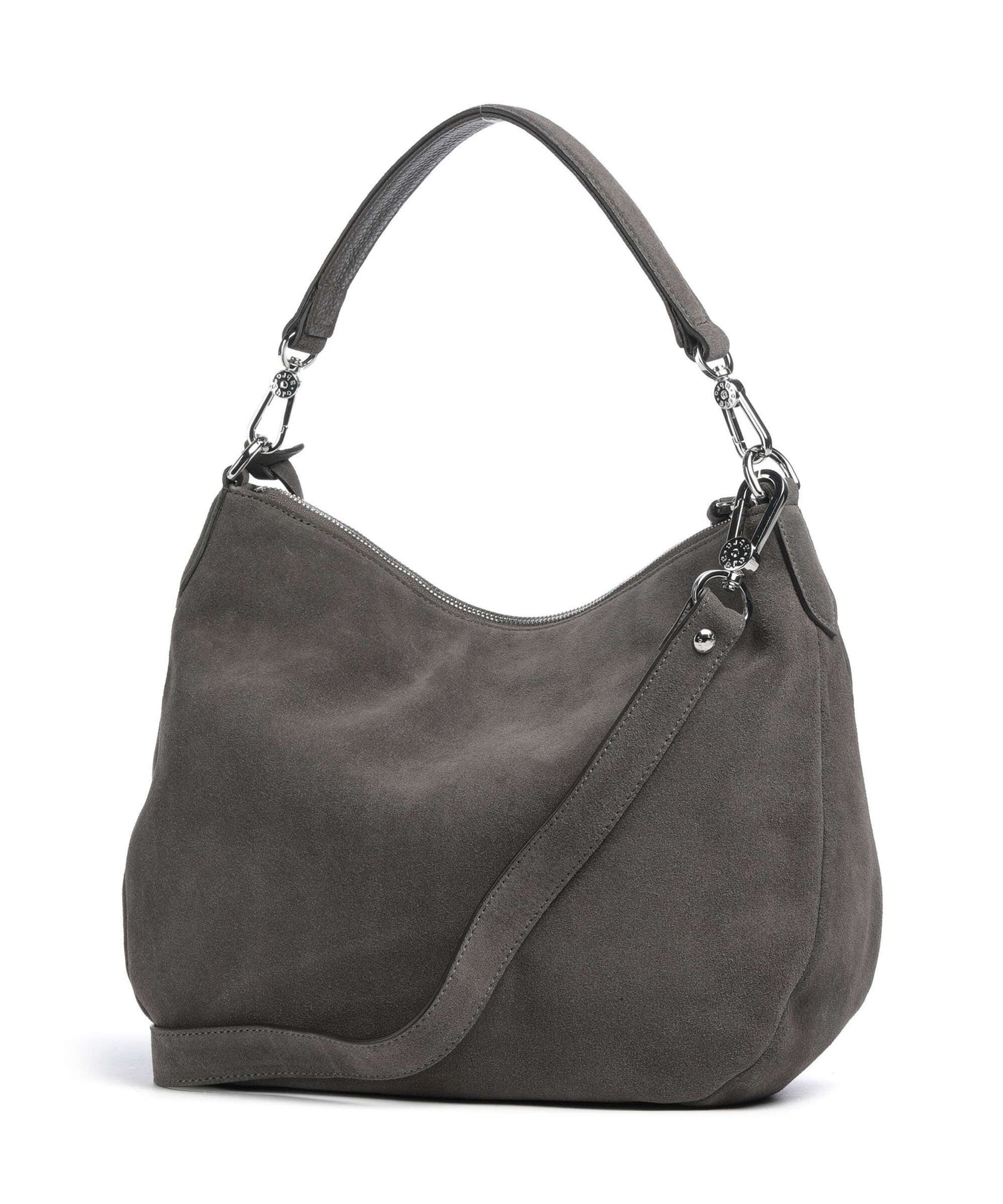 Abro Suede Juna Small Hobo bag grey