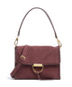 Abro Suede Temi Stitch Skuldertaske bordeaux
