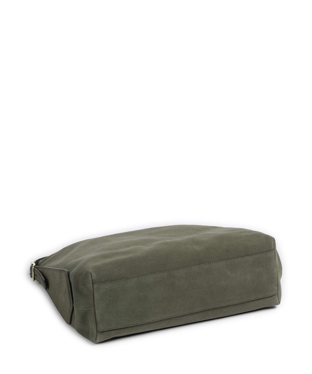 Abro Suede Carina Hobo bag oliv