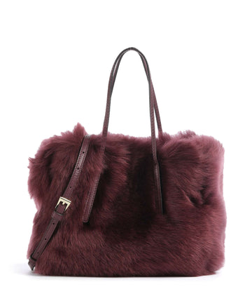 Abro Shearling Noelle Håndtaske bordeaux