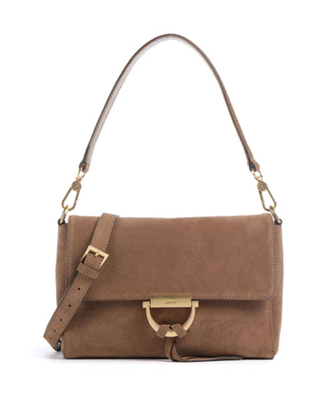 Abro Suede Temi Skuldertaske camel