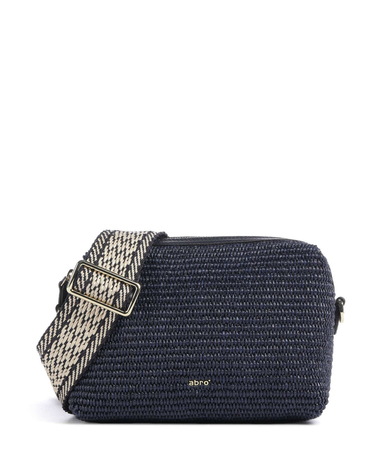 Abro Raffia Kaia Crossbody bag navy