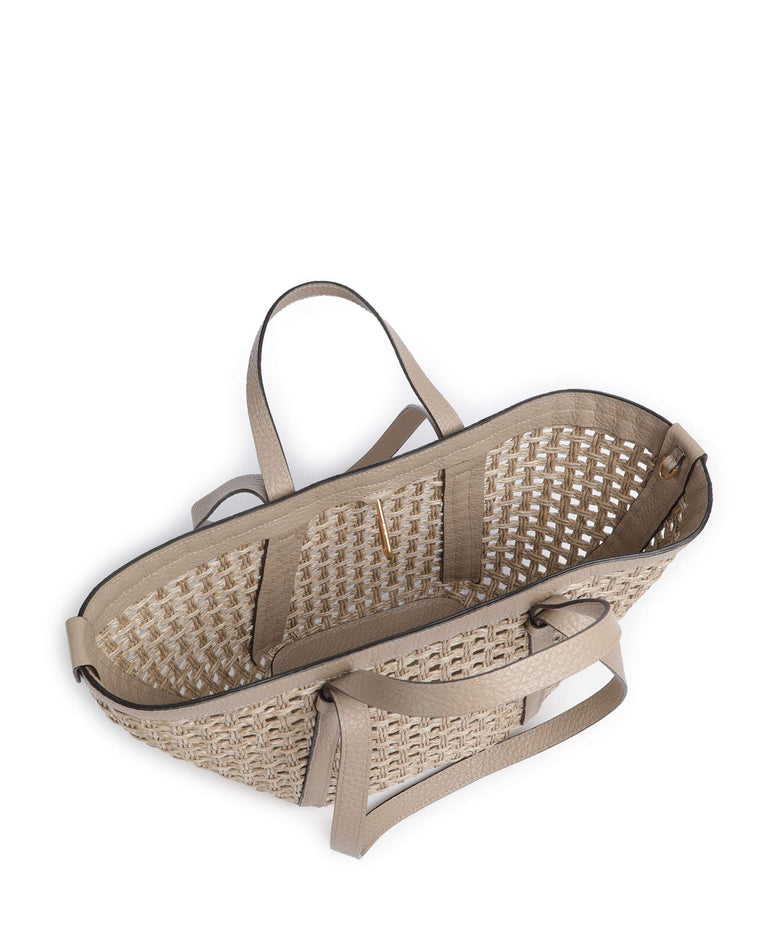 Abro Raffia Net Cosmo Medium Tote bag sahara