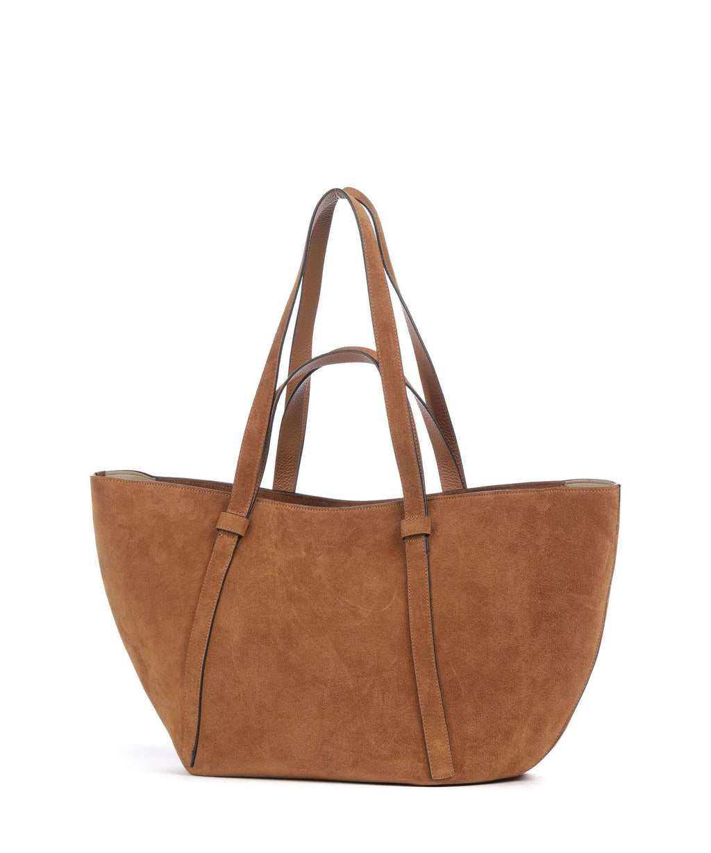 Abro Suede Cosmo Large Tote bag cuoio