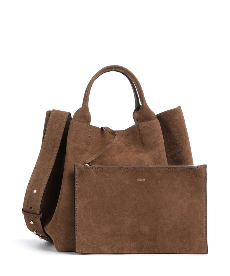 Abro Suede Essential Medium Handbag wood
