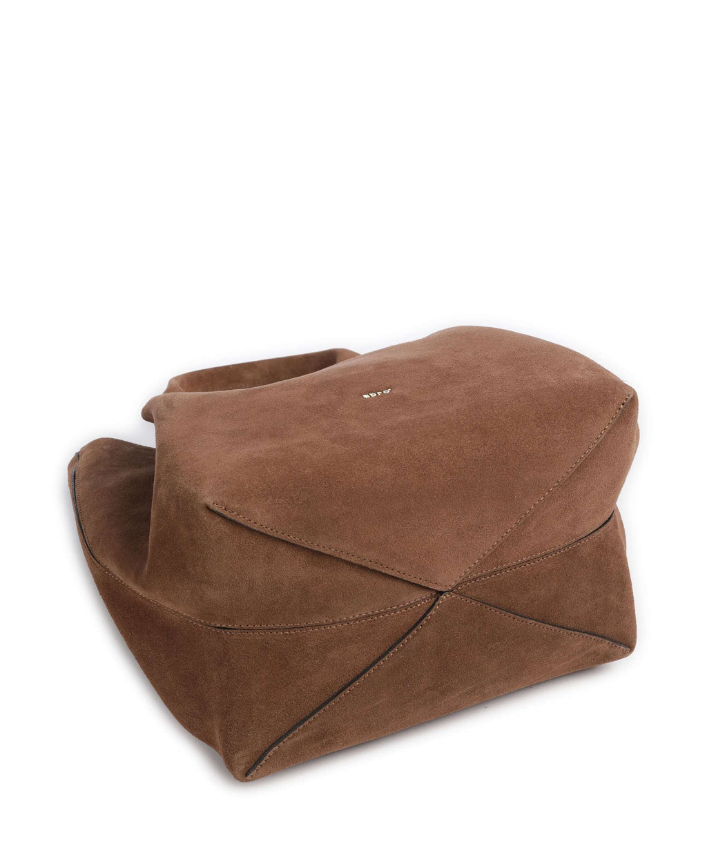 Abro Suede Essential Medium Handbag wood