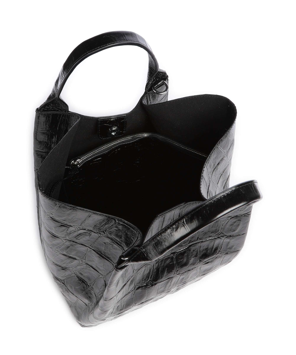 Abro Maxi Cocco Essential Medium Handbag black/nickel