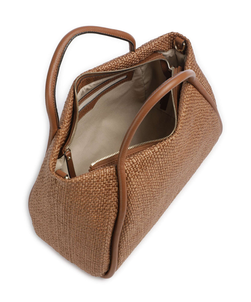 Abro Raffia Intreccio Willow Handbag caramel/cognac