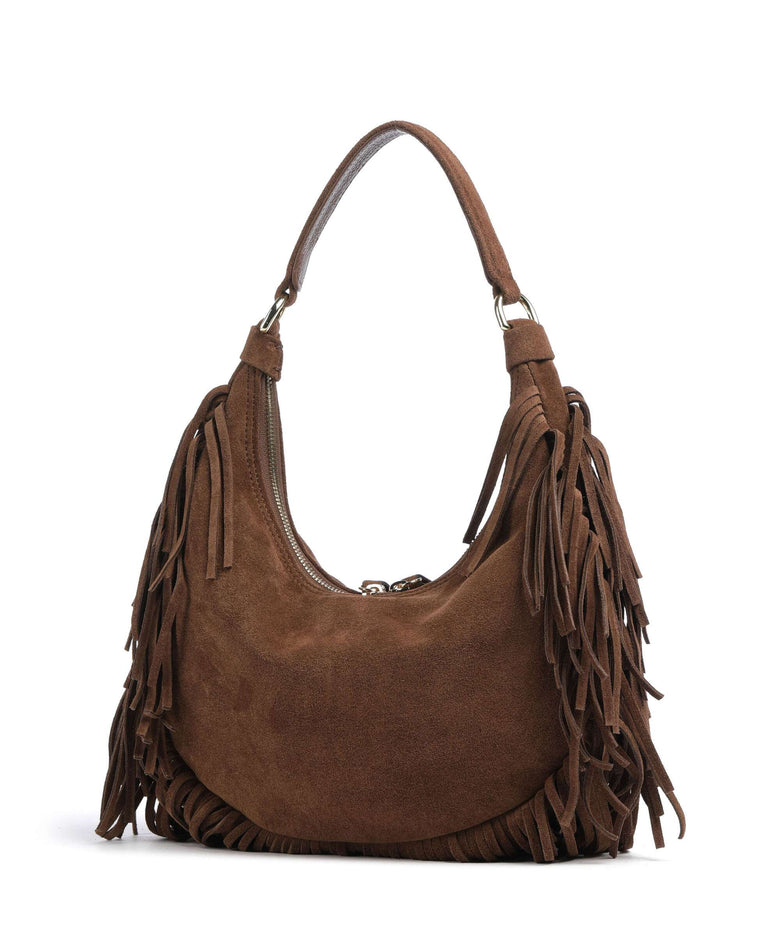 Abro Suede Nana Small Hobo bag wood