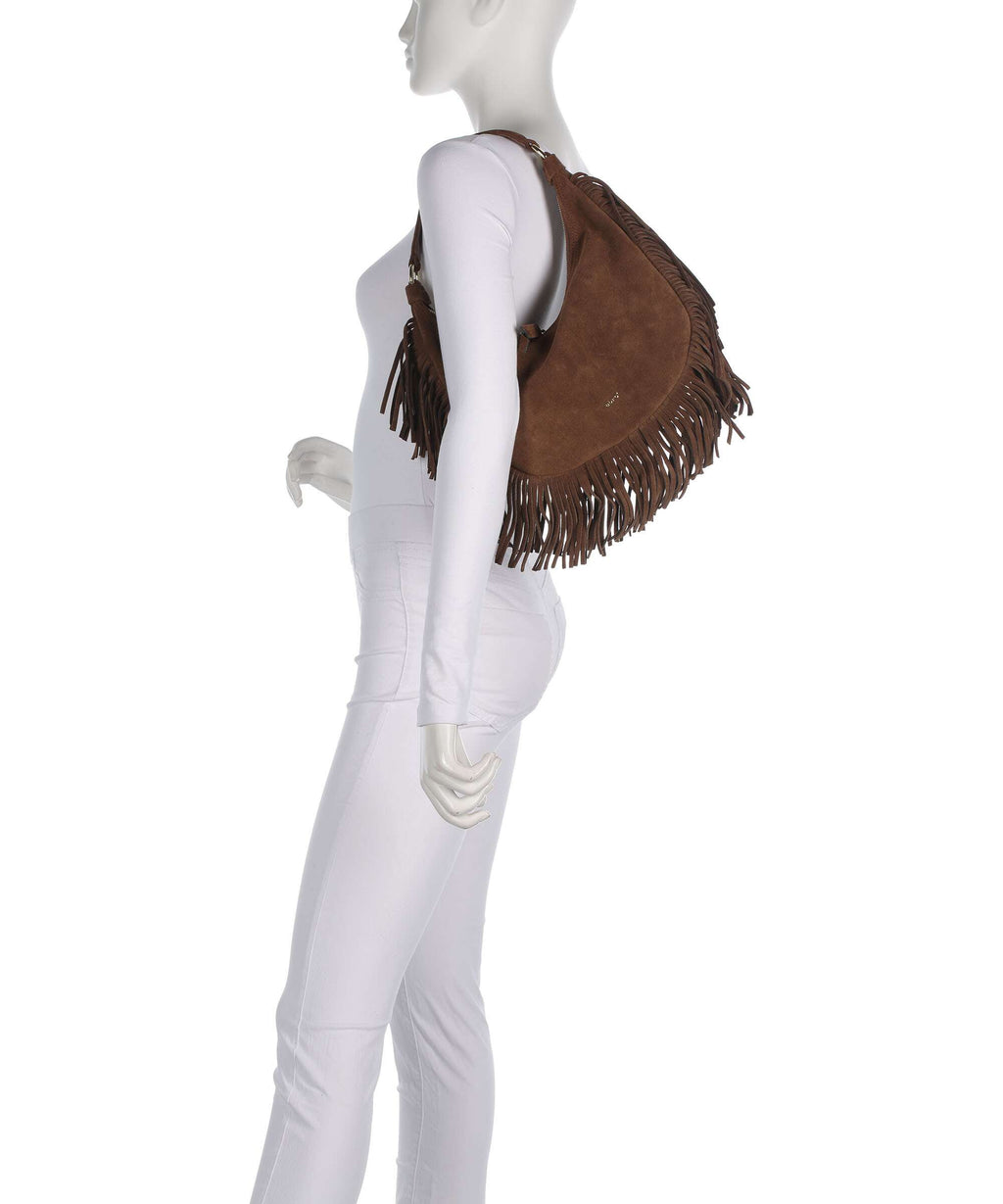 Abro Suede Nana Small Hobo bag wood