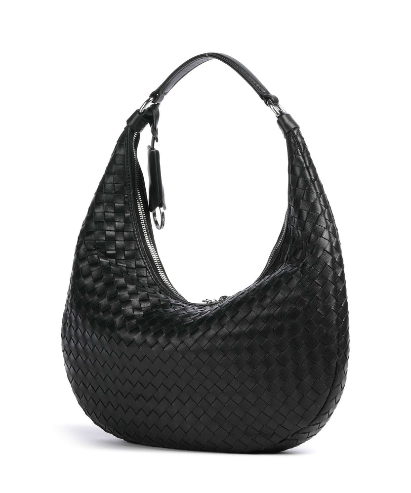 Abro Piuma Nana Small Hobo bag black/nickel