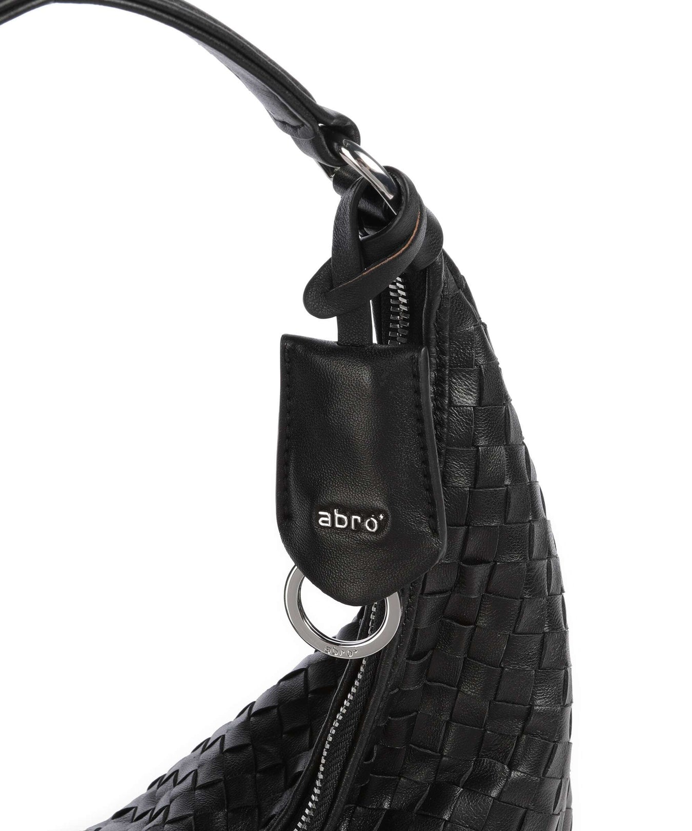 Abro Piuma Nana Small Hobo bag black/nickel