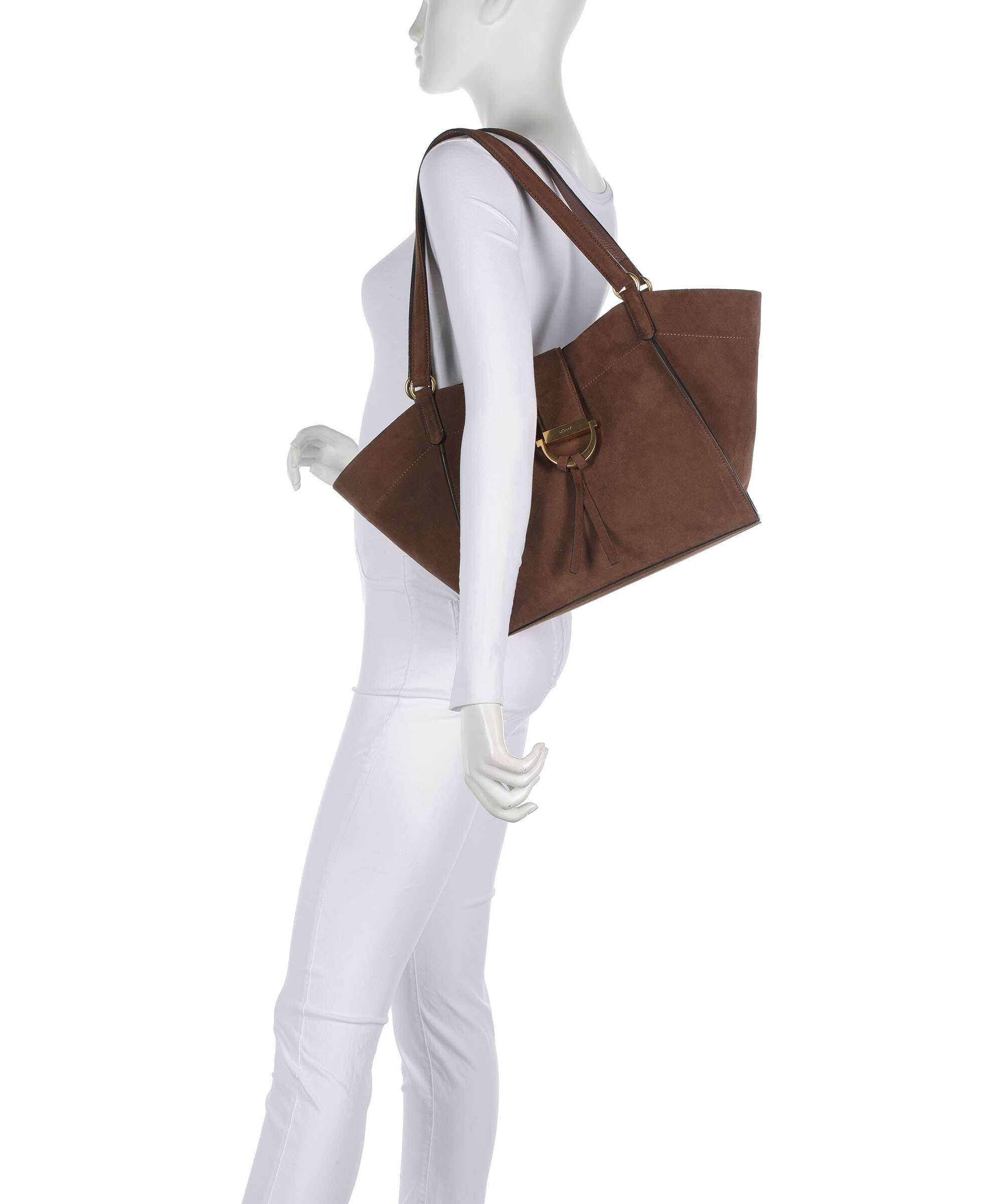 Abro Suede Temi Tote bag wood