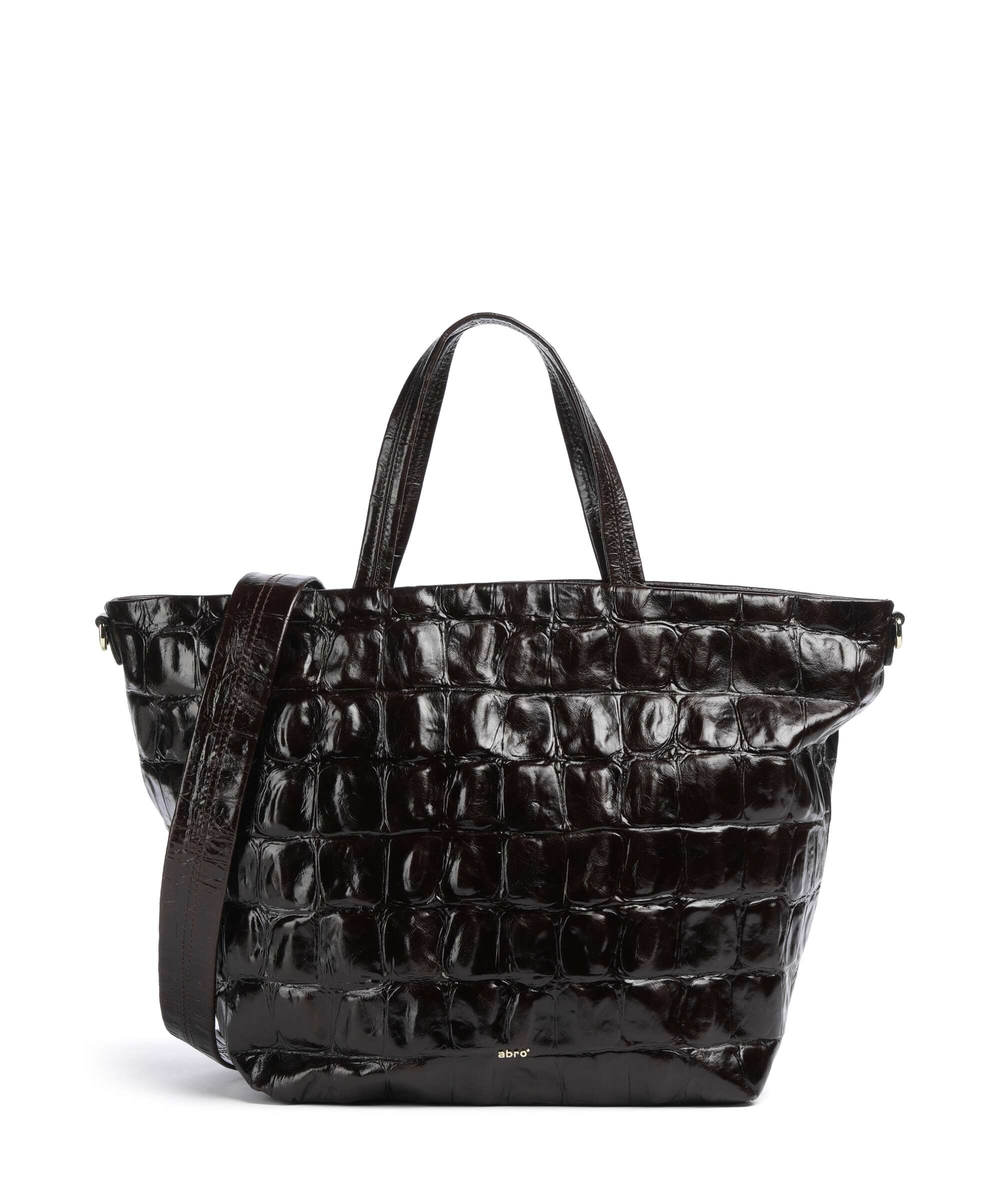 Abro Maxxi Cocco Alba Handbag dark brown