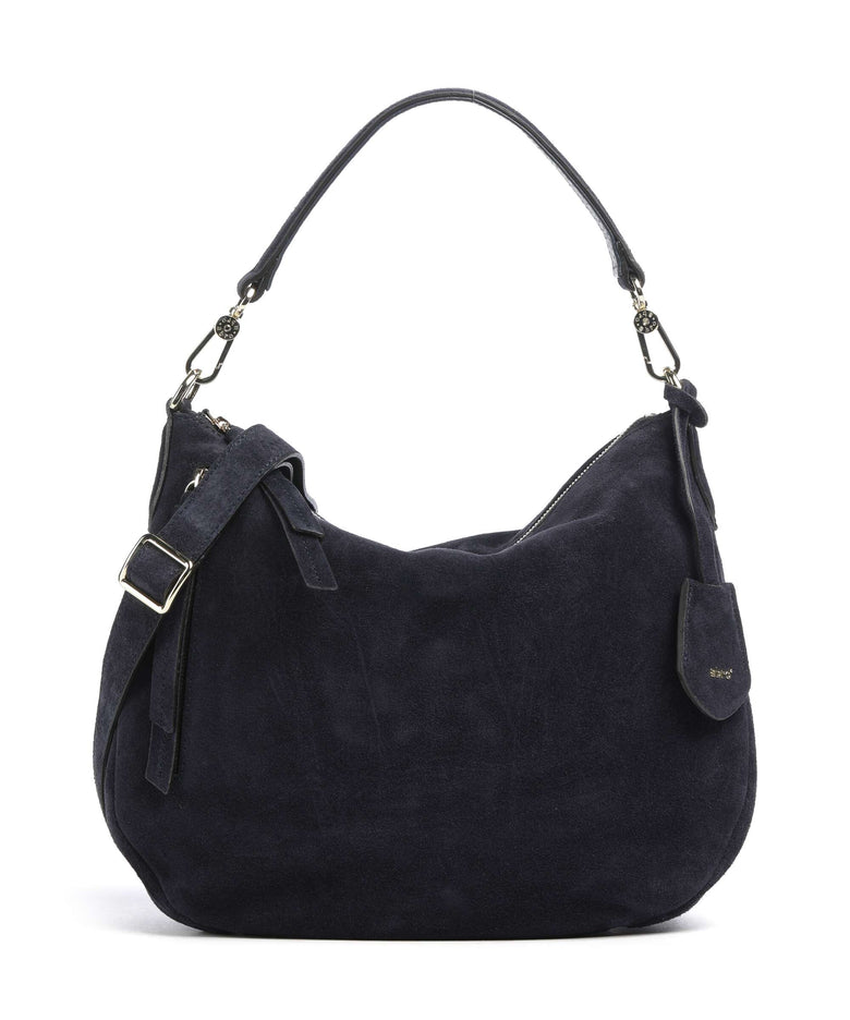 Abro Suede Juna Small Hobo bag navy
