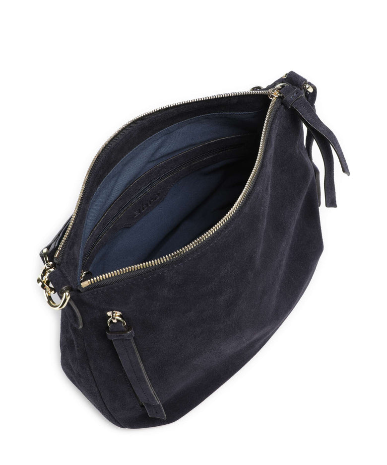 Abro Suede Juna Small Hobo bag navy