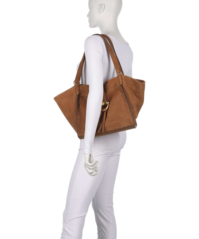 Abro Suede Temi Tote bag cuoio
