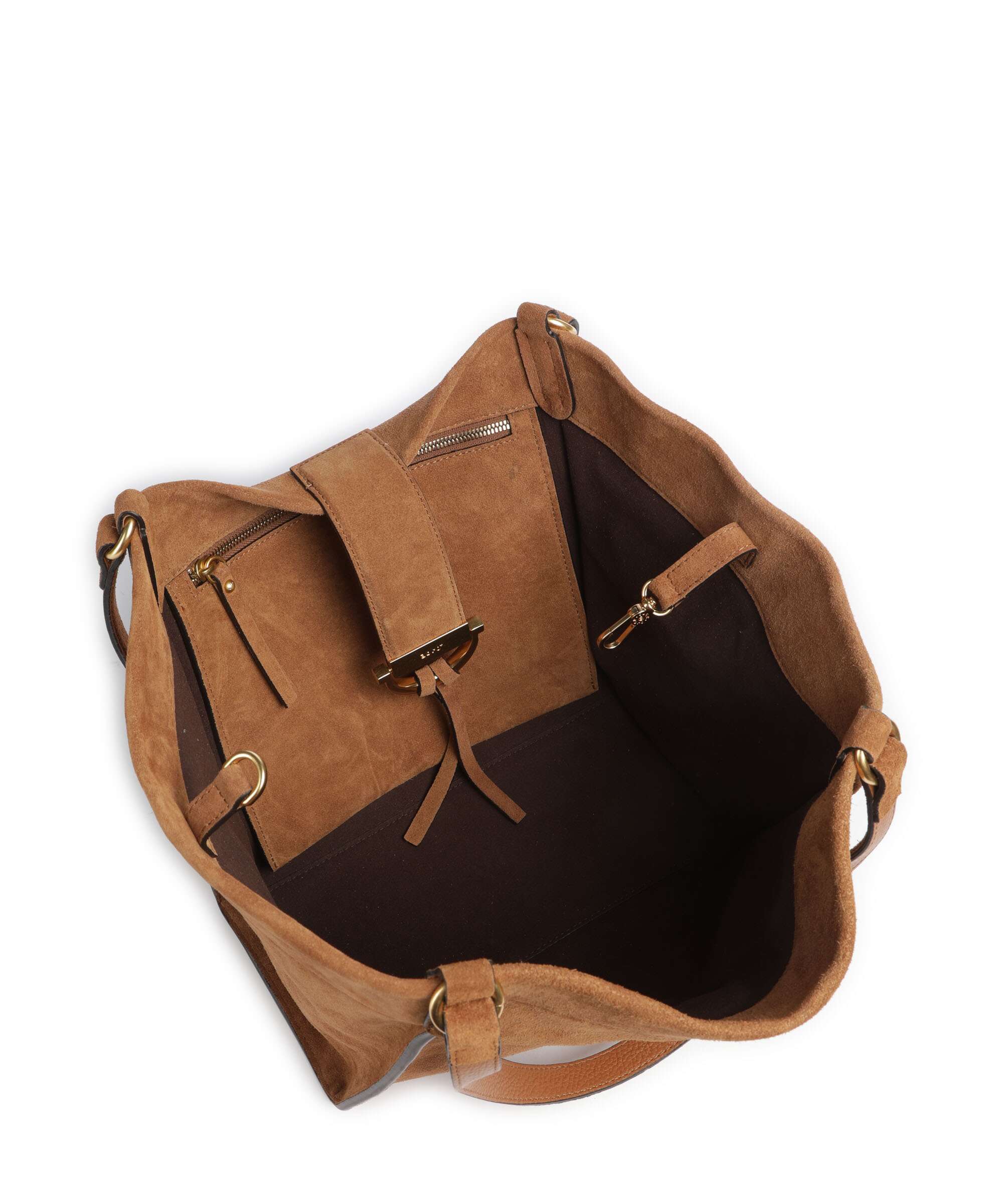 Abro Suede Temi Tote bag cuoio
