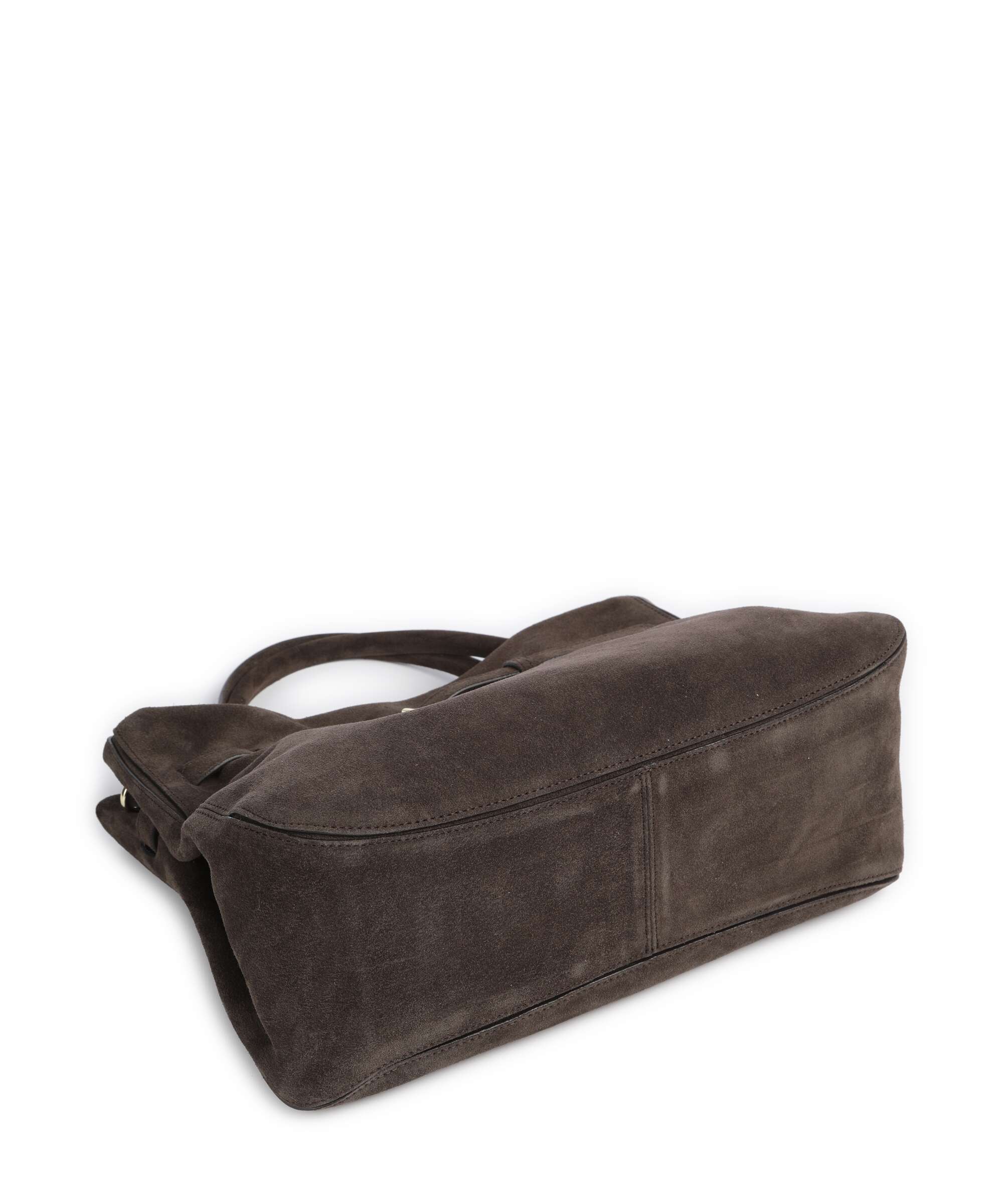 Abro Suede Jill Handbag dark brown