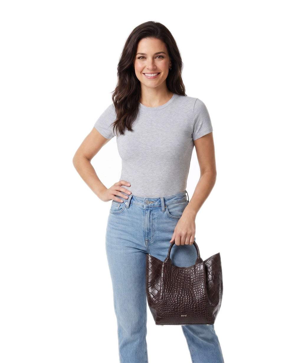 Abro Cocco Mondial Essential Small Handbag dark brown