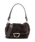 Abro Eco Fur Temi Small Shoulder bag dark brown
