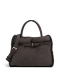 Abro Shearling Jill Handbag dark brown