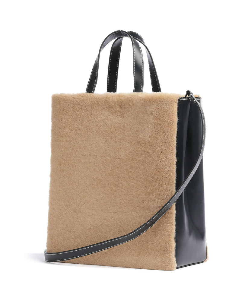 Liebeskind Paper Bag Shearling M Handbag dark clay