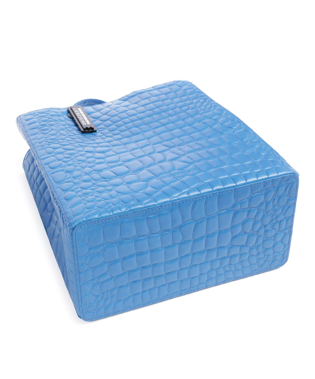 Liebeskind Paper Bag Waxy Croco M Handbag pool