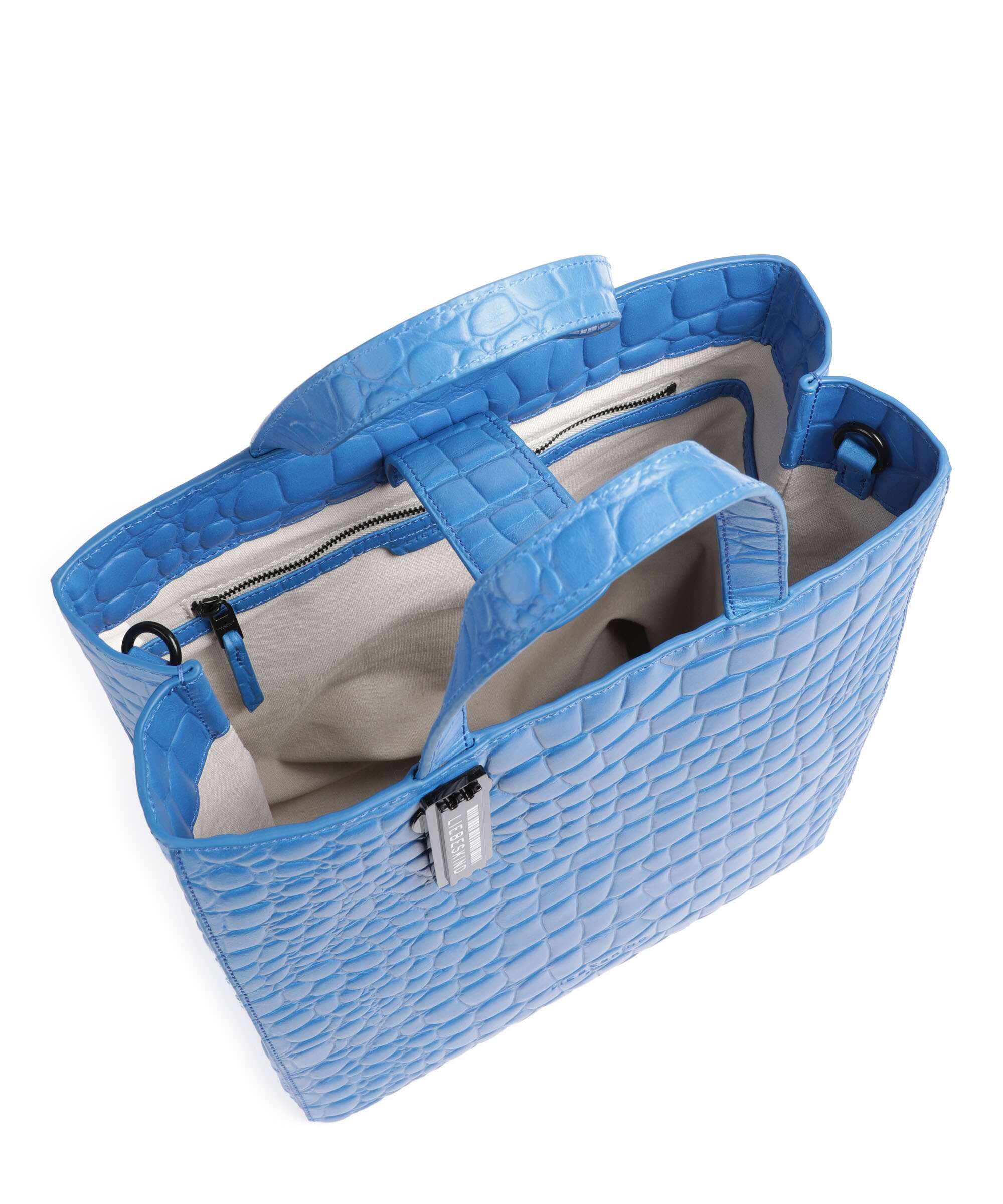 Liebeskind Paper Bag Waxy Croco M Handbag pool