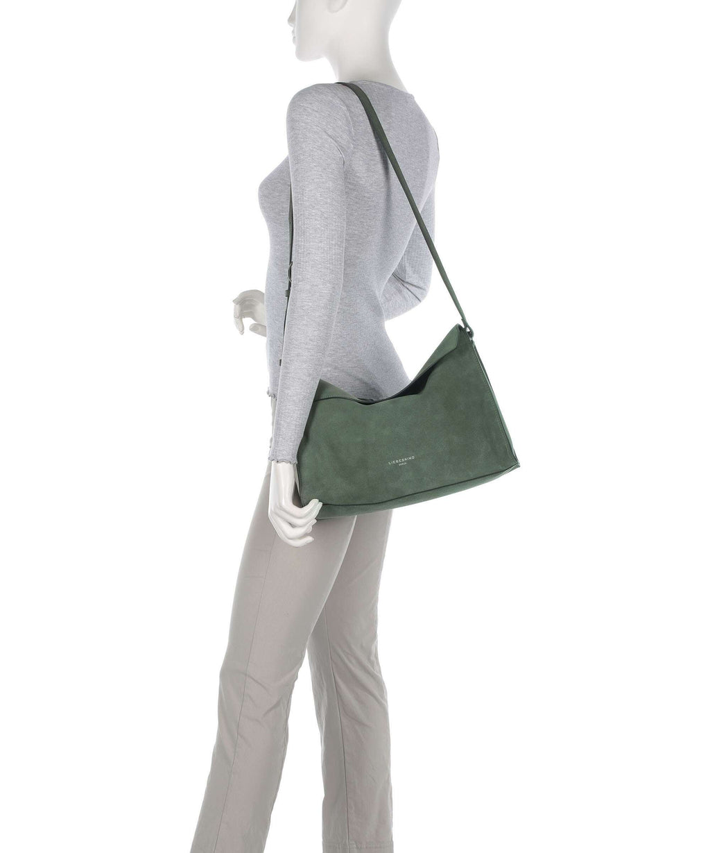 Liebeskind Lora Suede M Crossbody bag cypress green