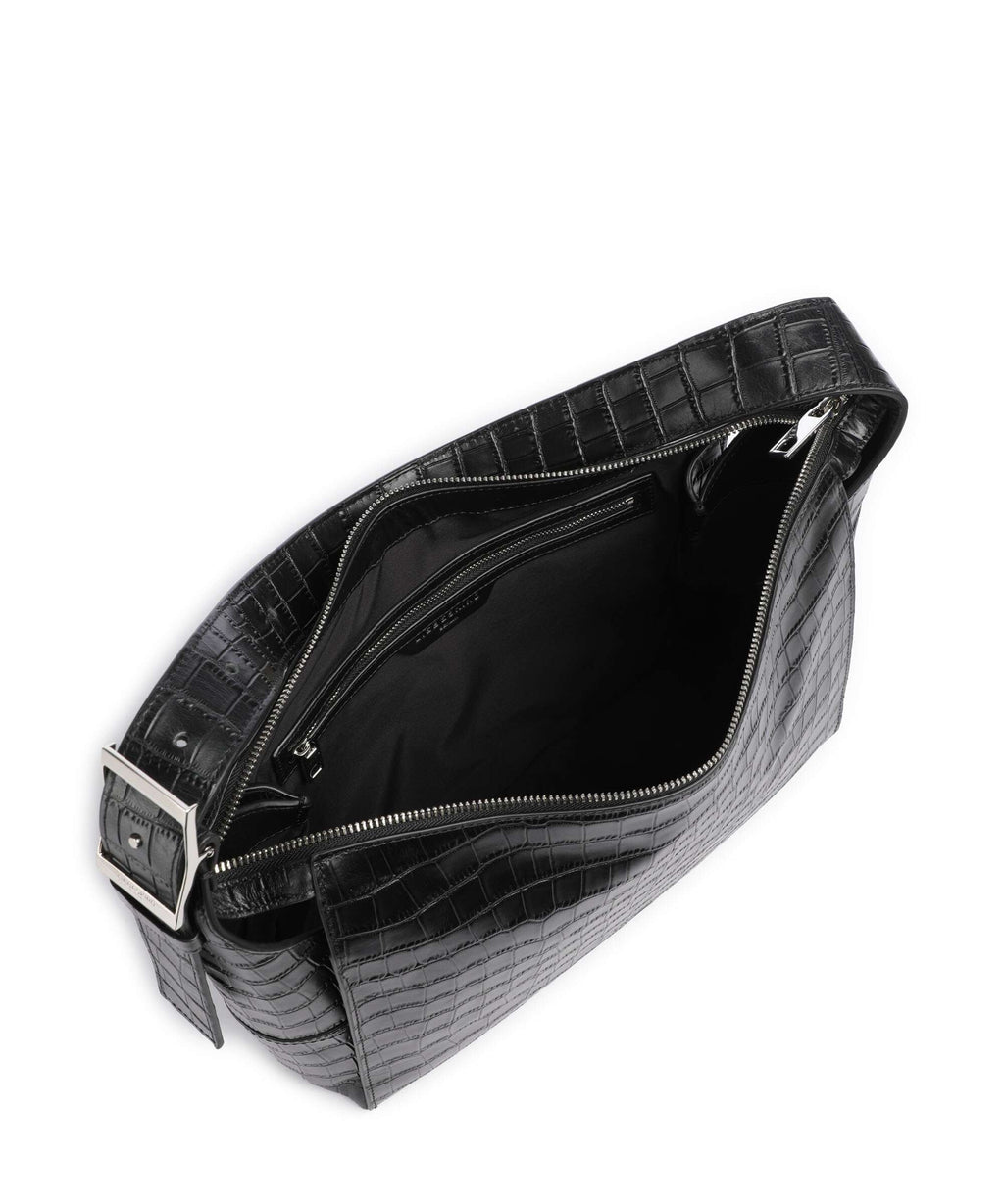 Liebeskind Lou 2 New Croco M Hobo bag black