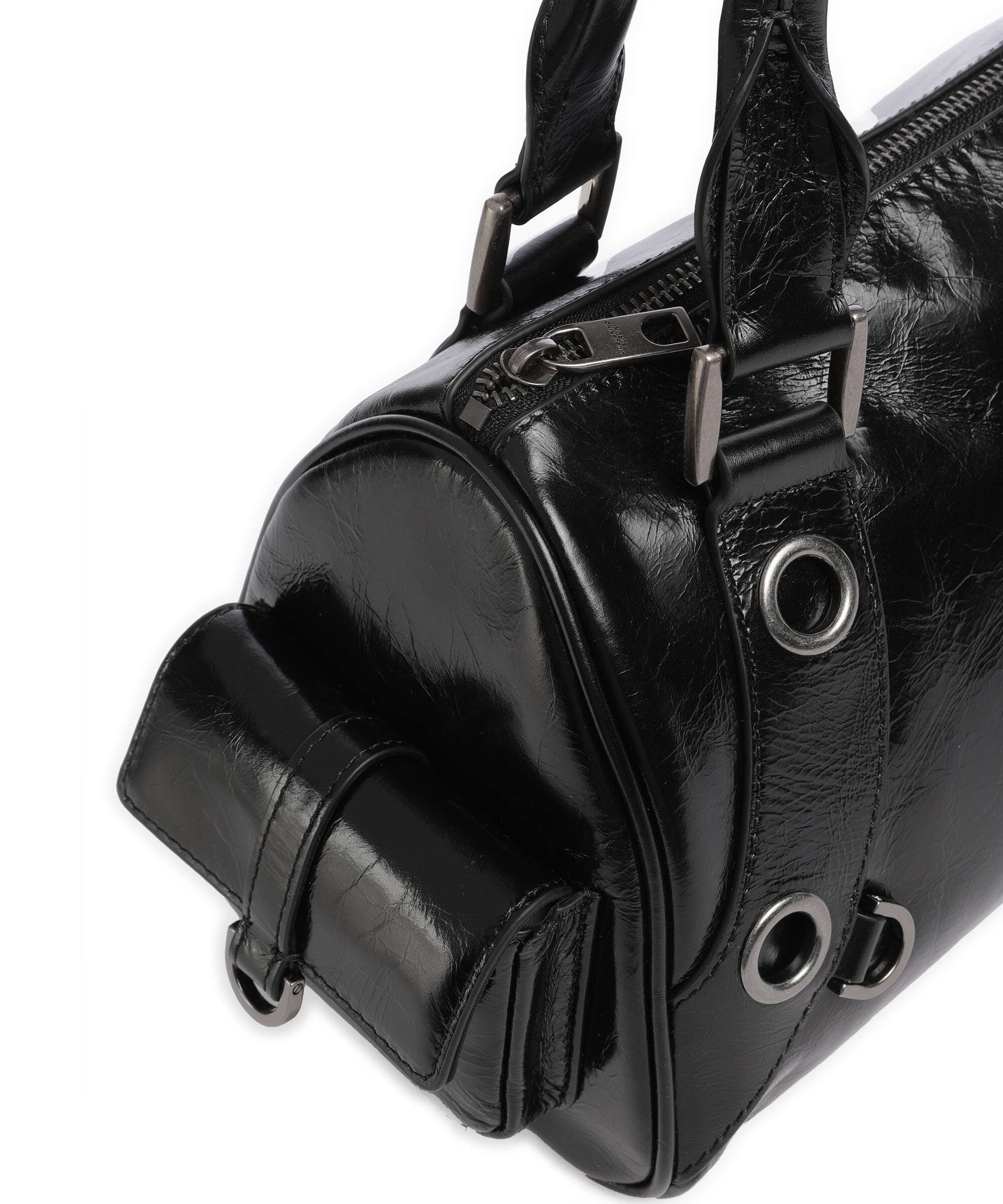 Liebeskind Nika Lack Distressed M Shoulder bag black