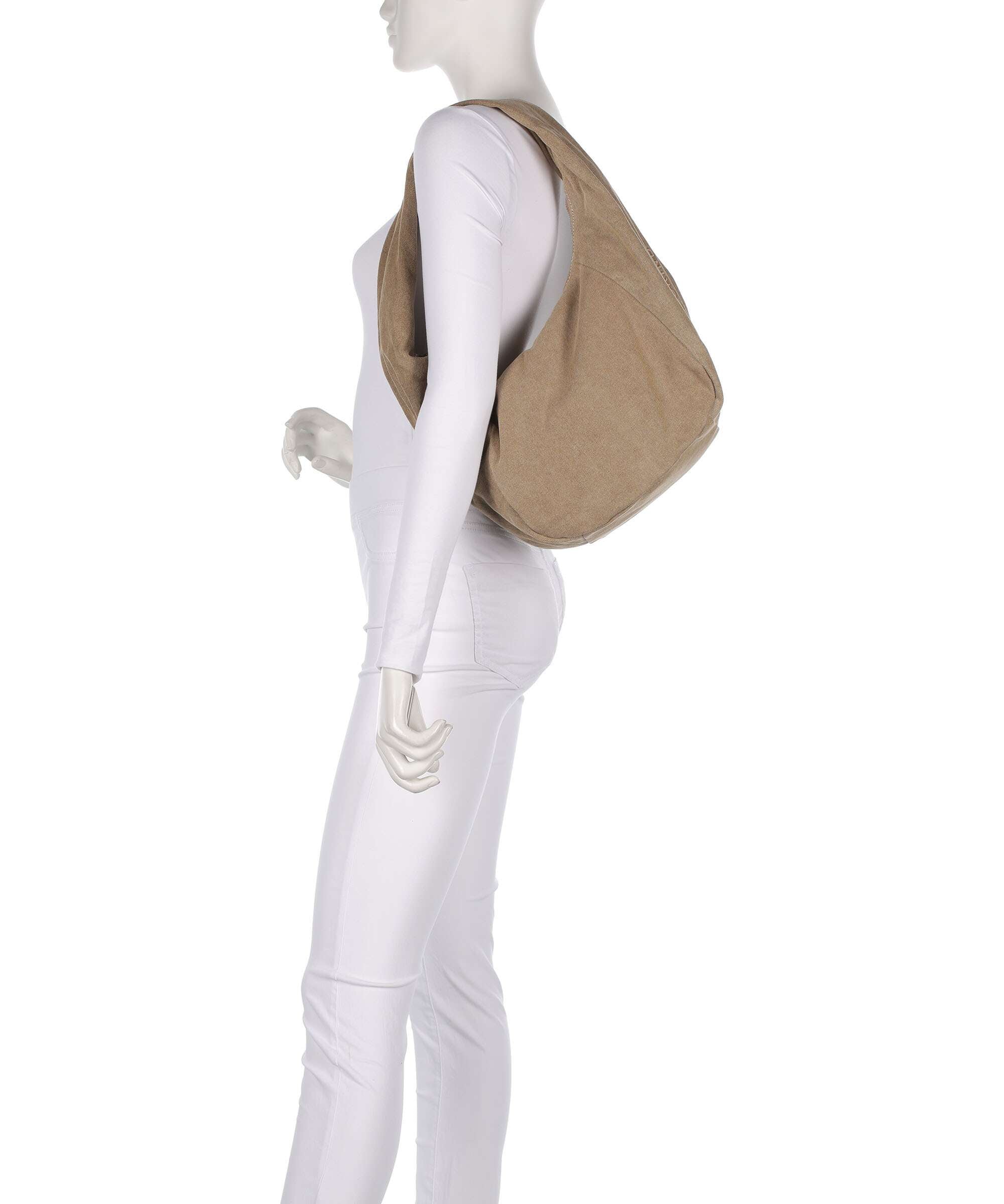 Liebeskind Farrah Denim M Hobo bag beige